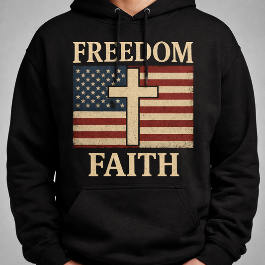 Freedom and Faith Hoodie or Tee